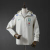 2026 Brazil Windbreaker Beige Jacket front view