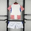 2026 Kids Size Croatia Home Football Shirt back view