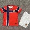 2026 Norway Home World Cup Football Shirt Kids Size front view