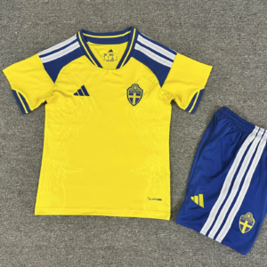 2026 Sweden Home World Cup Football Jersey Kids Size