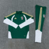 2026/2027 Italy Blue Half Zipper Green Tracksuit front view
