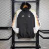 24/25 Real Madrid Black/White Windbreaker front view