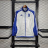 25/26 Greece Jacket White and Blue Windbreaker front view