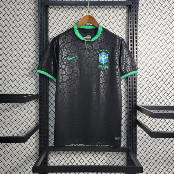 Brazil 2024 Black Leopard Special Edition Football Shirt