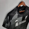 Liverpool Goalkeeper Soccer Jersey Black 2021/2022 Retro detail view