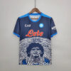 Napoli Soccer Commemorative Edition Blue Jersey 2021/2022 Retro front view