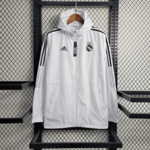 Real Madrid 23/24 Men's Adidas Windbreaker Jacket -White