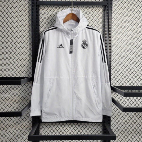 Real Madrid 23/24 Men's Adidas Windbreaker Jacket -White
