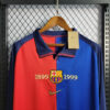 Retro Long Sleeve Barcelona 100th Anniversary Version Football Shirt Home detail view